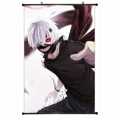 Tokyo Ghoul Plastic pole cloth painting Wall Scrol