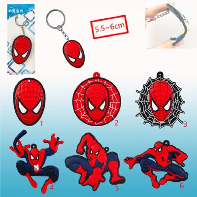 spider man rubber keychain