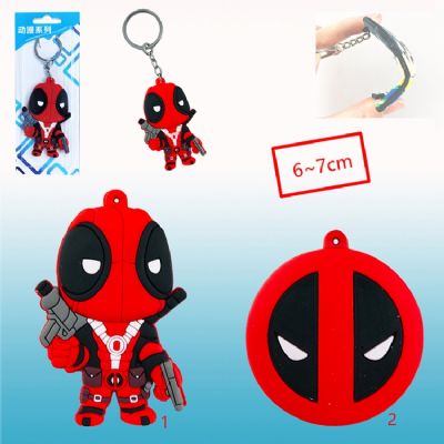 deadpool rubber keychain