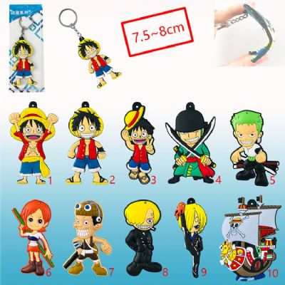 one piece anime keychain