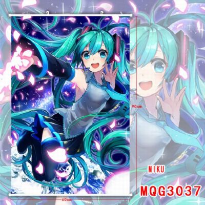 Hatsune Miku White Plastic rod Cloth painting Wall