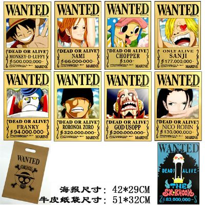 One Piece anime posters set(9pcs a set)