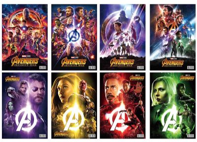 The Avengers Marvel hero posters set(8pcs a set)