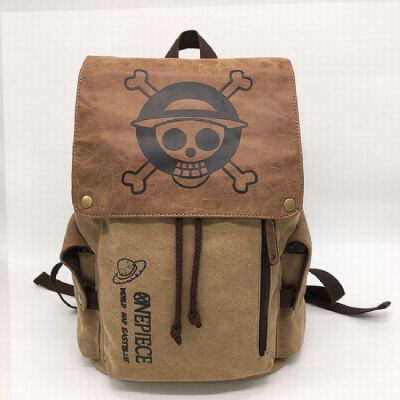 One Piece Anime Washed canvas high quality PU Back