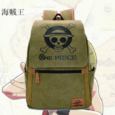 One Piece Anime Washed canvas Backpack bag 30X13X4