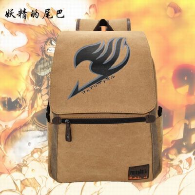 Fairy tail Anime Washed canvas Backpack bag 30X13X