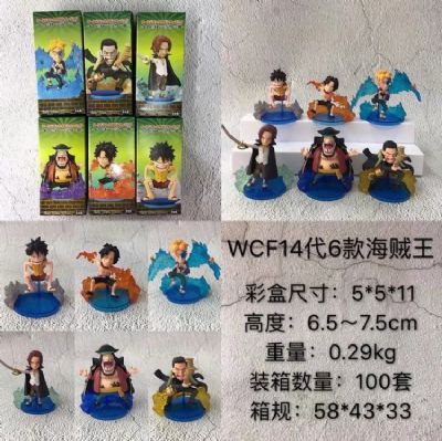 One Piece WCF a set of six Boxed Figure Decoration