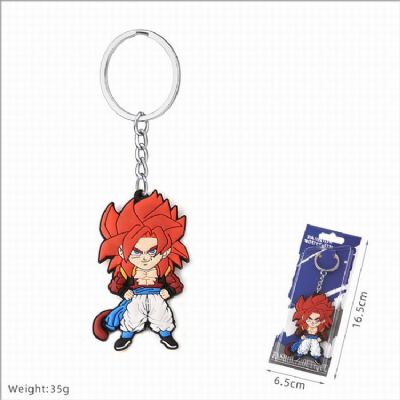 Dragon Ball Saiyan Double-sided soft rubber Keycha