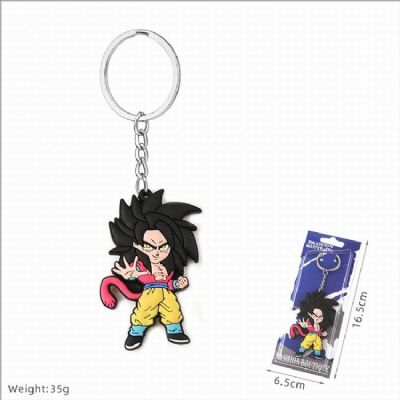 Dragon Ball Carote Double-sided soft rubber Keycha