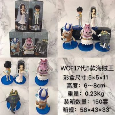 One Piece a set of five Boxed Figure Decoration Mo