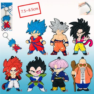 dragon ball anime rubber keychain