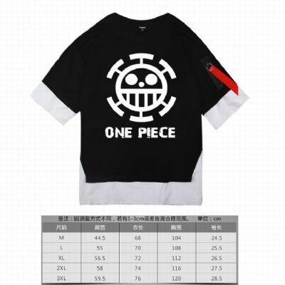One Piece black Loose cotton fake two short sleeve