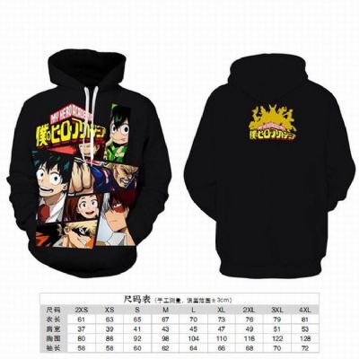 My Hero Academia black Hooded pullover sweater