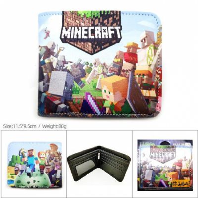 Minecraft Short color picture two fold wallet