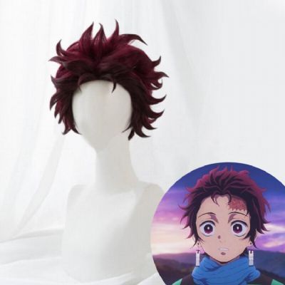 Demon Slayer Kimets Kamado Tanjirou cospaly wig