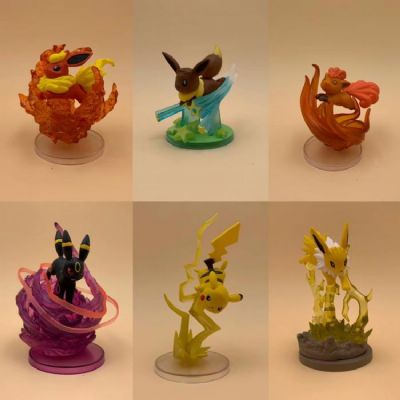 Pokemon a set of six Boxed Figure Decoration Model