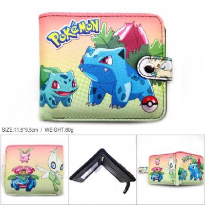 Pokemon Bulbasaur Full color short Snap button Wal