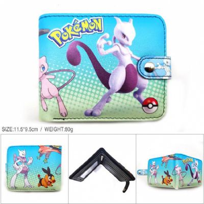 Pokemon Mewtwo Full color short Snap button Wallet