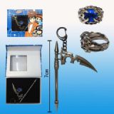 Hitman Reborn anime ring and keychain