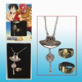 one piece anime ring and necklace