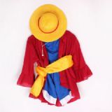 One Piece Luffy Cosplay Dress and Hat set