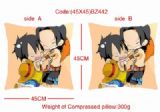 One Piece Luffy and Ace Double Sides Cushion