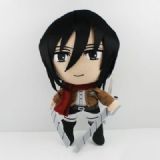 Attack on Titan Mikasa anime plush doll 