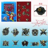 one piece anime brooch set