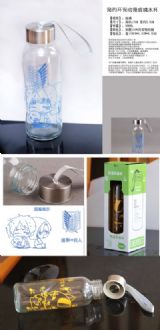 One Piece anime glass bottle