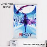 rwby anime wallscroll