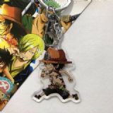 one piece ACE anime keychain