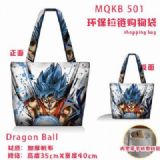 Dragon Ball Full color green zipper shopping bag s