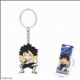 One Piece Double-sided soft rubber Keychain pendan