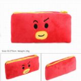 BTS Red love Plush cloth 3D pencil case Cartoon st