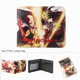 One Punch Man PU Twill two-fold short wallet 11X10
