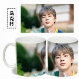 BTS Jin White Water mug color changing cup 