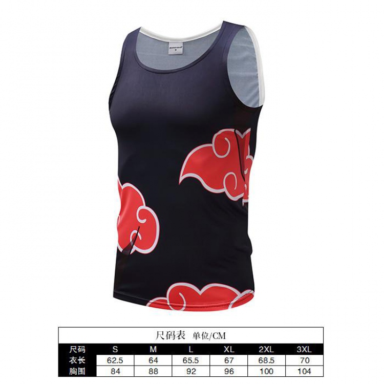 Naruto Cartoon Print Muscle Vest Men's Sports T-Shirt 