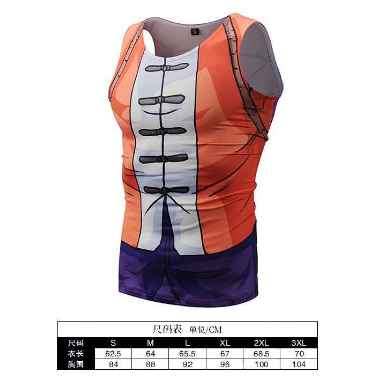 Dragon Ball Cartoon Print Muscle Vest Men's Sports T-Shirt 