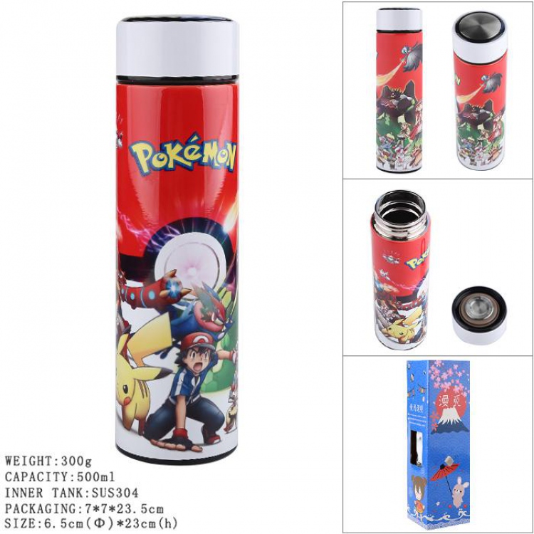 Pokemon Pikachu Full Color vacuum Double layer 304 stainless steel Thermos Cup 