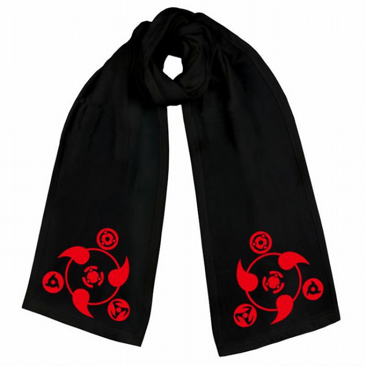 Naruto-3 Black Double-sided water velvet impression scarf