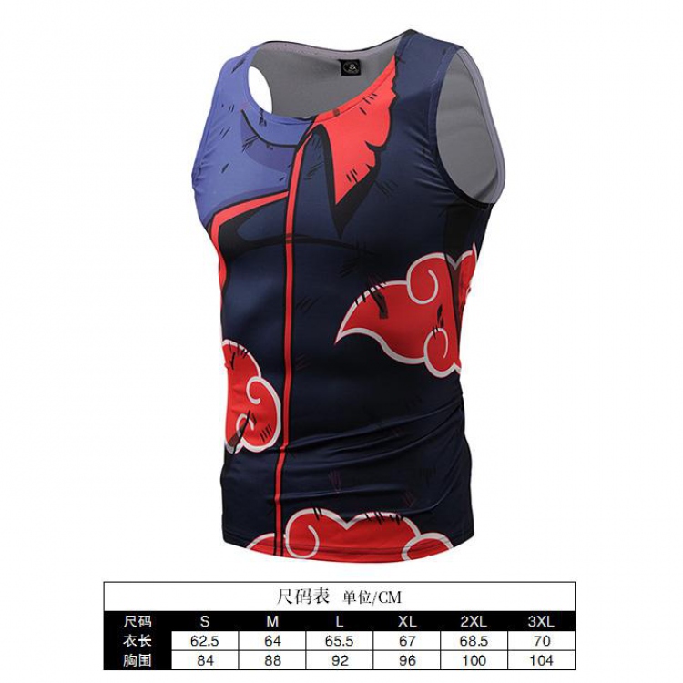 Naruto Cartoon Print Muscle Vest Men's Sports T-Shirt 