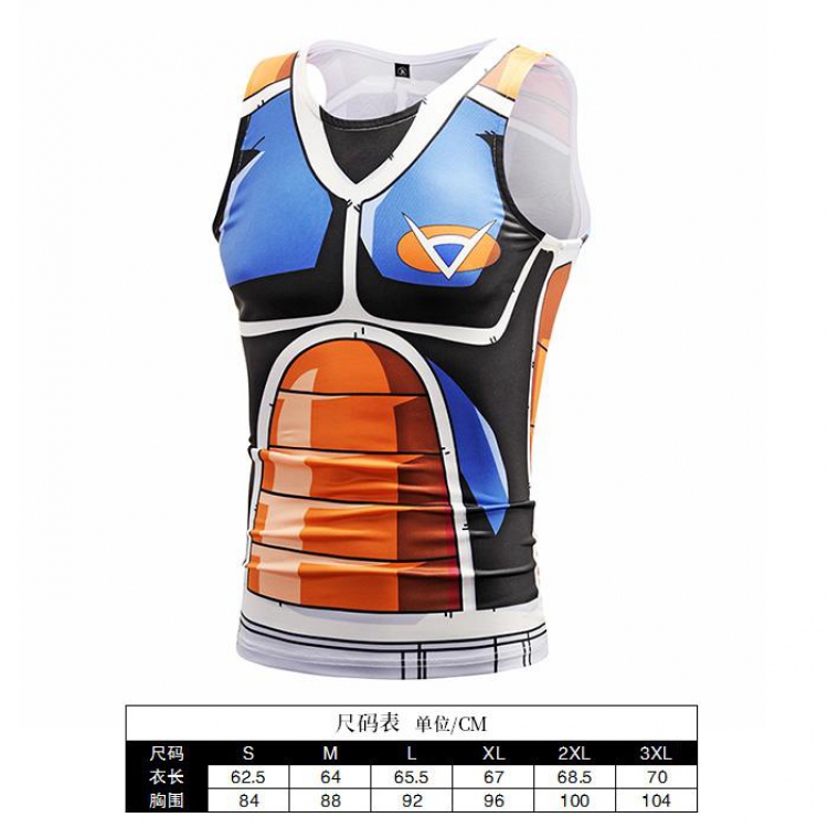 Dragon Ball Cartoon Print Muscle Vest Men's Sports T-Shirt 6 sizes from S to 3XL BX002