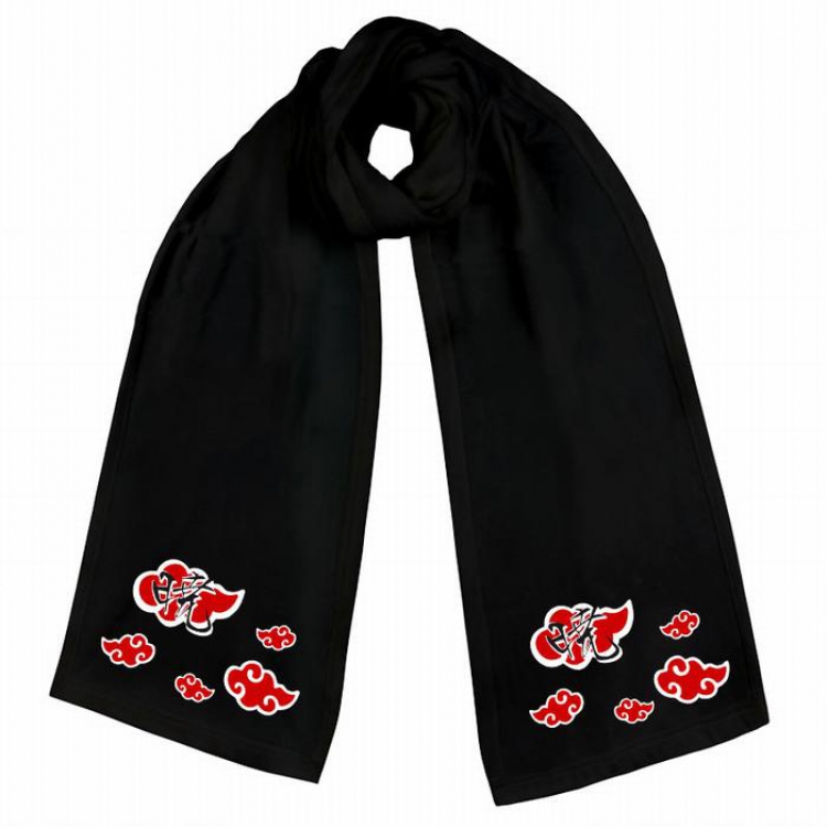 Naruto-7 Black Double-sided water velvet impression scarf 