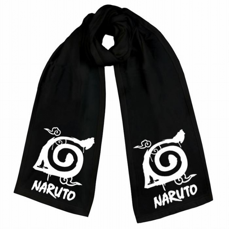 Naruto-5 Black Double-sided water velvet impression scarf