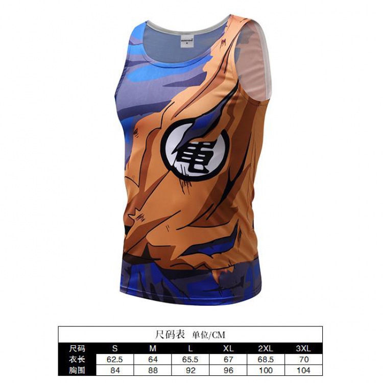 Dragon Ball Cartoon Print Muscle Vest Men's Sports T-Shirt 6 sizes from S to 3XL AF868
