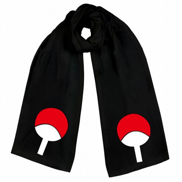 Naruto-9 Black Double-sided water velvet impression scarf 