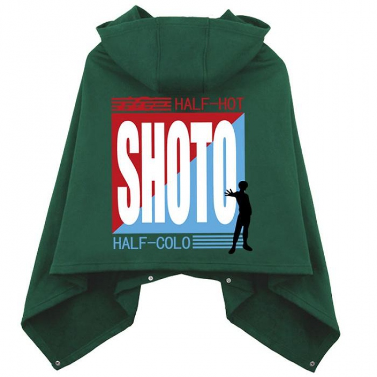 My Hero Academia-6 Dark green Not down the cotton Double buckle Hooded One size