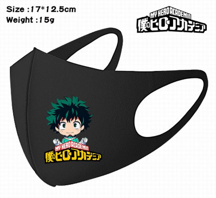 My Hero Academia-6A Black Anime color printing windproof dustproof breathable mask price for 5 pcs