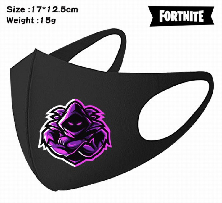 Fortnite-10 Black Anime color printing windproof dustproof breathable mask price for 5 pcs
