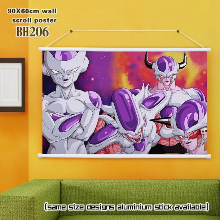 Dragon Ball White Plastic rod Cloth painting Wall Scroll 60X90CM BH206
